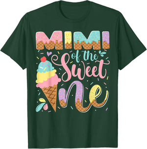 Mimi Of The Sweet One Ice Cream 1St Birthday Party T-Shirt - T-Shirt | Forest