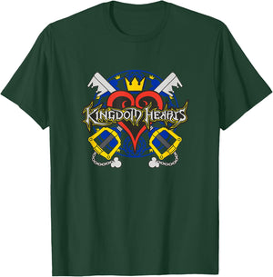 Disney Kingdom Hearts Classic Heart Keyblade Big Chest Logo T-Shirt - T-Shirt | Forest