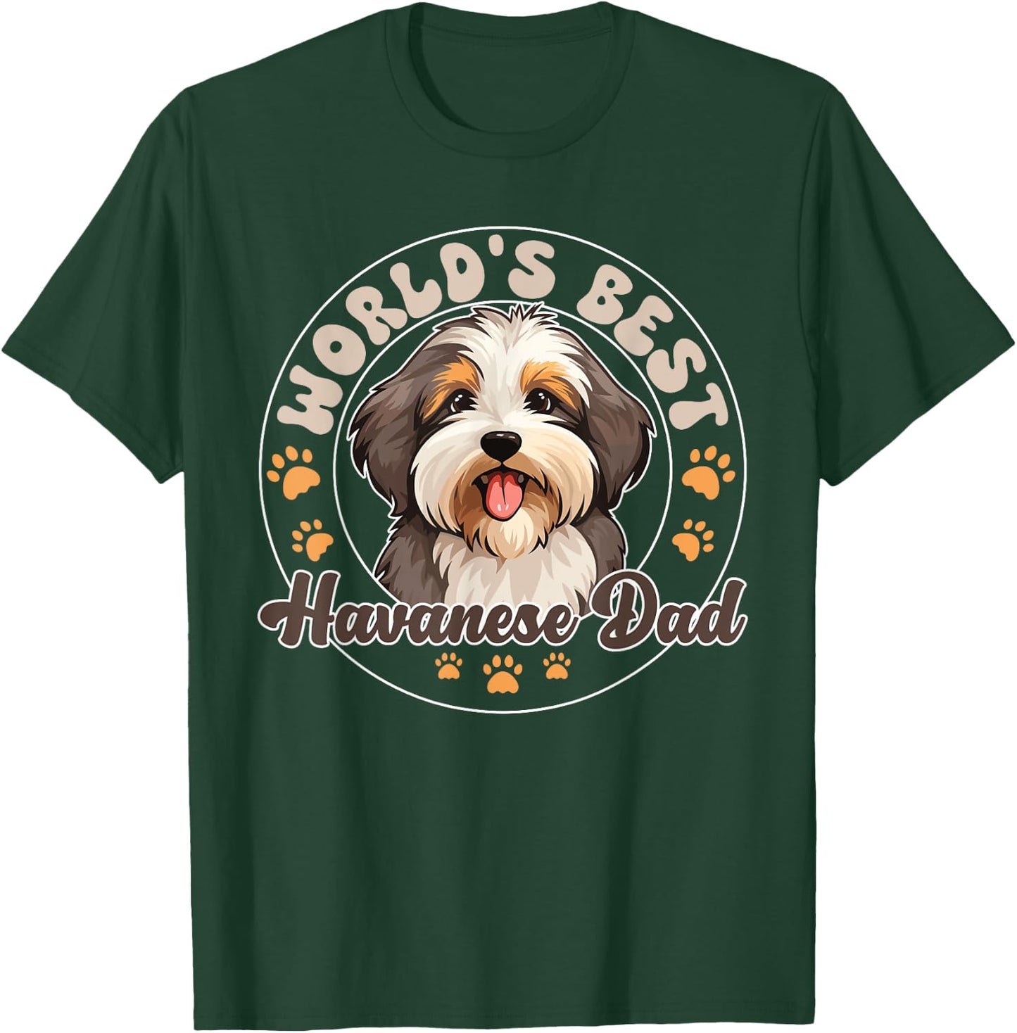 Havanese Dog World's Best Havanese Dad T-Shirt - T-Shirt | Forest