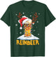 Winedeer Reinbeer Santa Hat Reindeer Couple Xmas Matching T-Shirt - T-Shirt | Forest