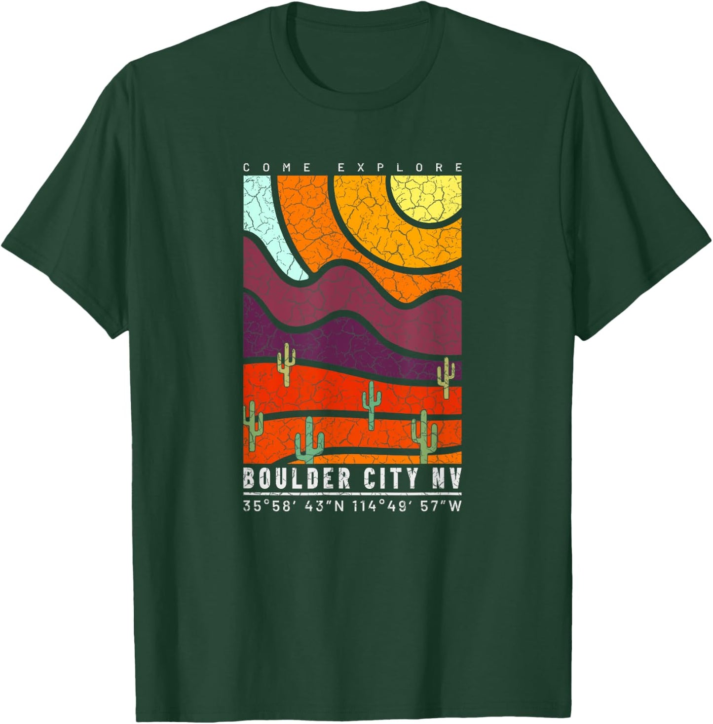 Boulder City Nevada Cool Desert Travel Souvenir Boulder City T-Shirt - T-Shirt | Forest