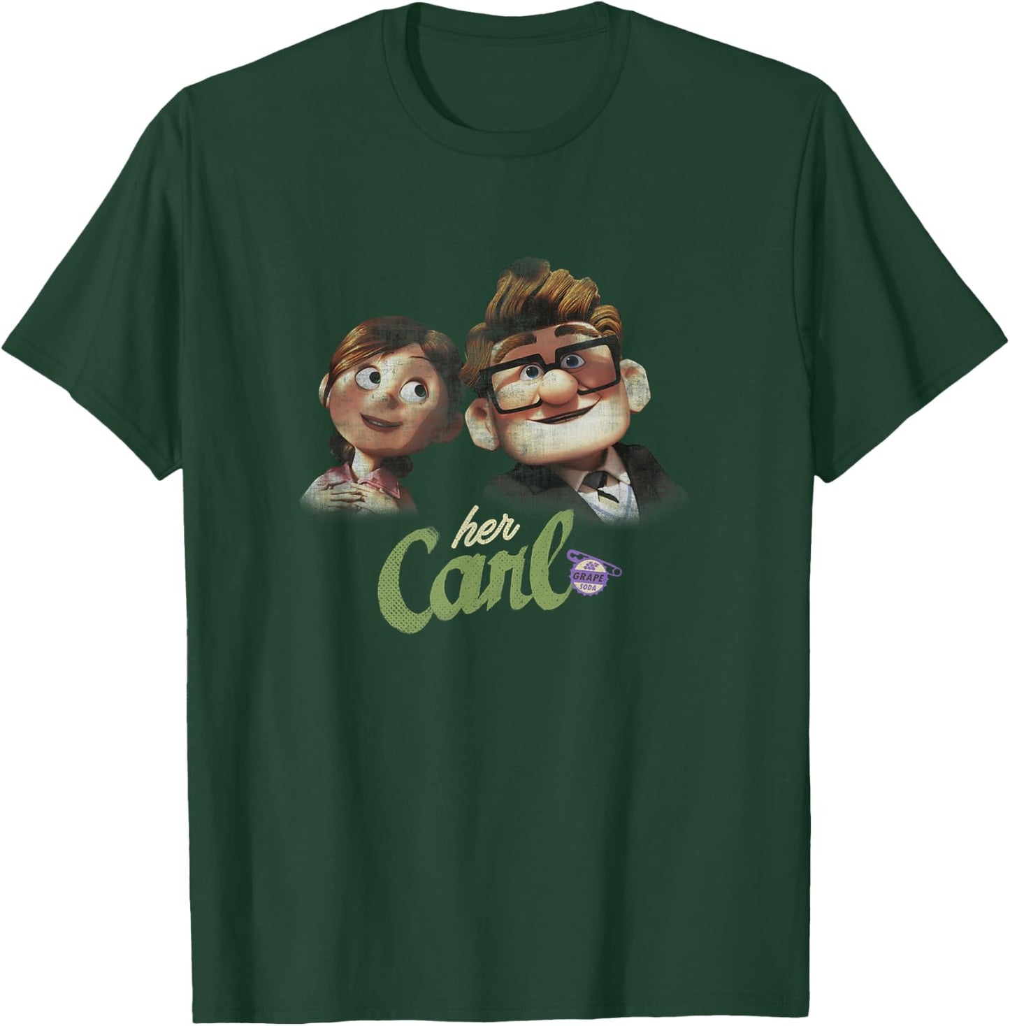 Disney Pixar Up Carl & Ellie Couple Her Carl Distressed T-Shirt - T-Shirt | Forest
