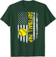 Softball Pap Grandpa US Flag Pap Of A Softball Player Pap T-Shirt - T-Shirt | Forest