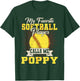 Vintage My Favorite Softball Player Calls Me Poppy T-Shirt - T-Shirt | Forest