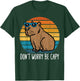 Dont Worry Be Capy Capybara Retro Men Boys Kids Youth Women T-Shirt - T-Shirt | Forest