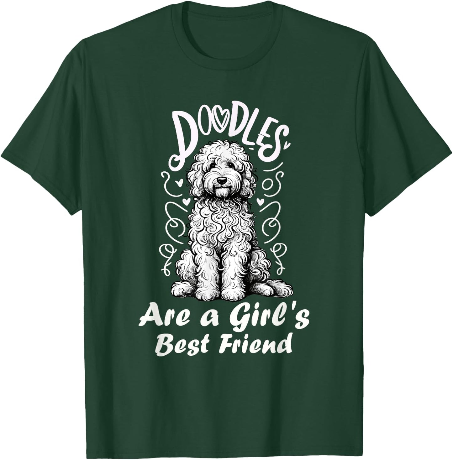 Doodles Are A Girl's Best Friend Golden Labradoodle Doodle T-Shirt - T-Shirt | Forest