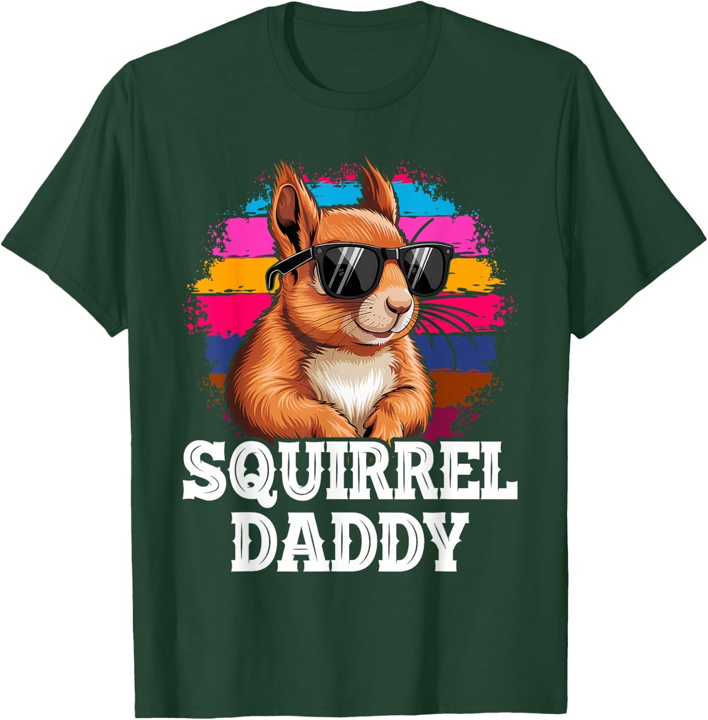 Squirrel Daddy Papa Dad Father's Day Father T-Shirt - T-Shirt | Forest