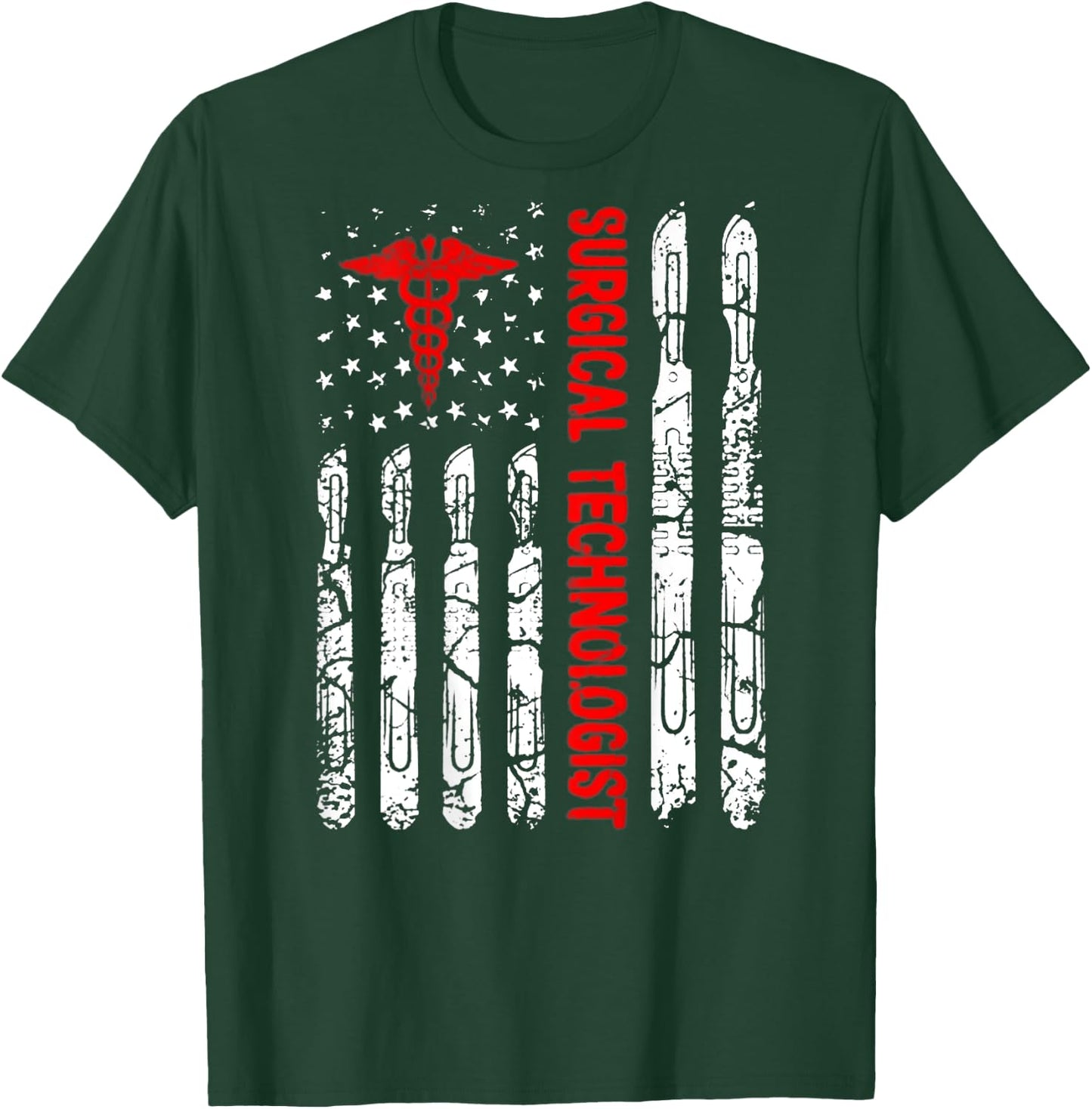 Surgical Technologist Shirt | Scrub Tech Shirt T-Shirt - T-Shirt | Forest