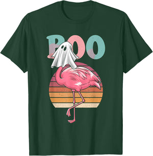 Flamingo Ghost Boo Pink Halloween Costume Flamingo Lover T-Shirt - T-Shirt | Forest