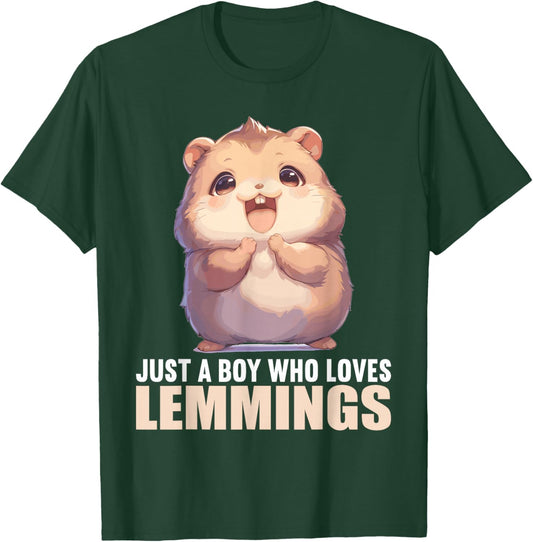 Just a Boy who loves Lemmings. Lemmings Lemming T-Shirt - T-Shirt | Forest