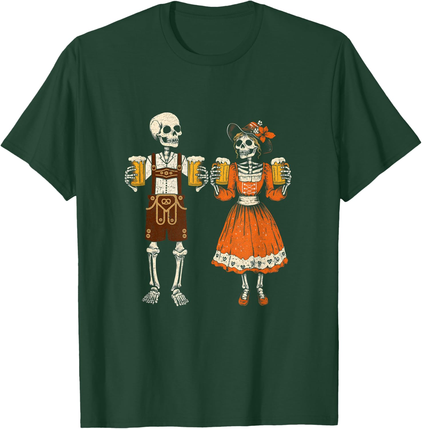 Oktoberfest Beer German Funny Couple Lederhosen Costume T-Shirt - T-Shirt | Forest