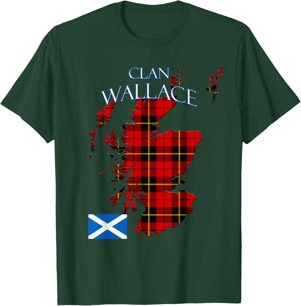 Wallace Scottish Clan Tartan Scotland T-Shirt - T-Shirt | Forest