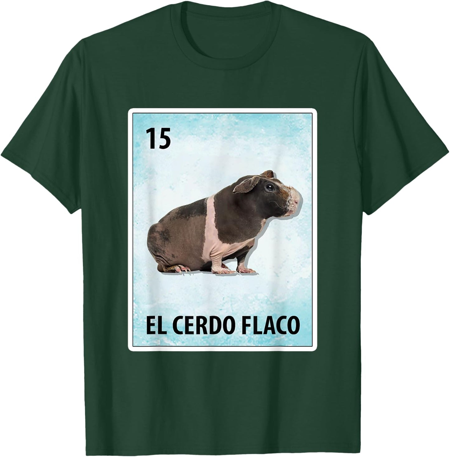 El Cerdo Flaco Mexican Skinny Pig Cards T-Shirt - T-Shirt | Forest