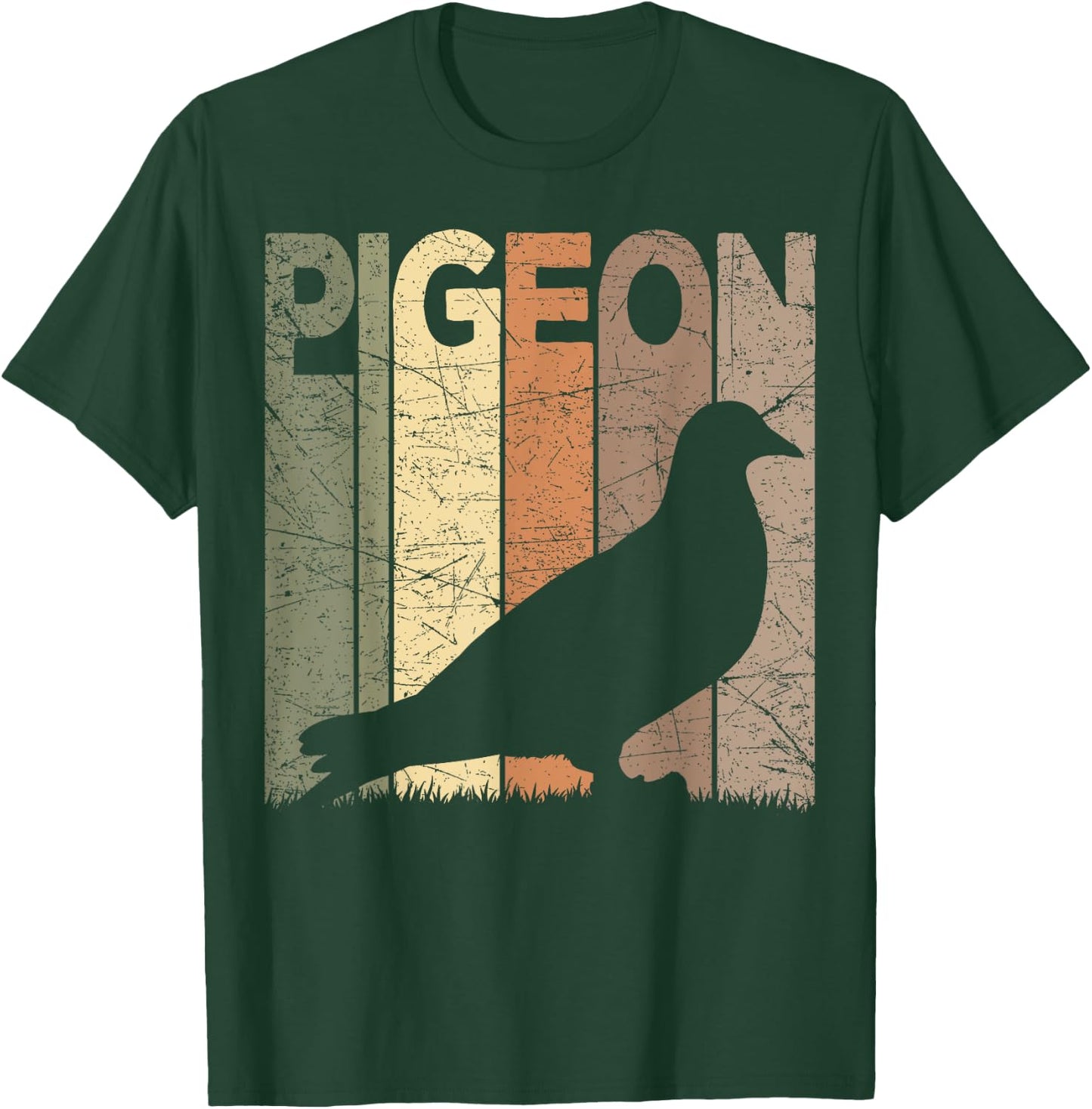Pigeon Vintage Birdwatching Retro Pigeon Ornithology , Small, Black T-Shirt - T-Shirt | Forest