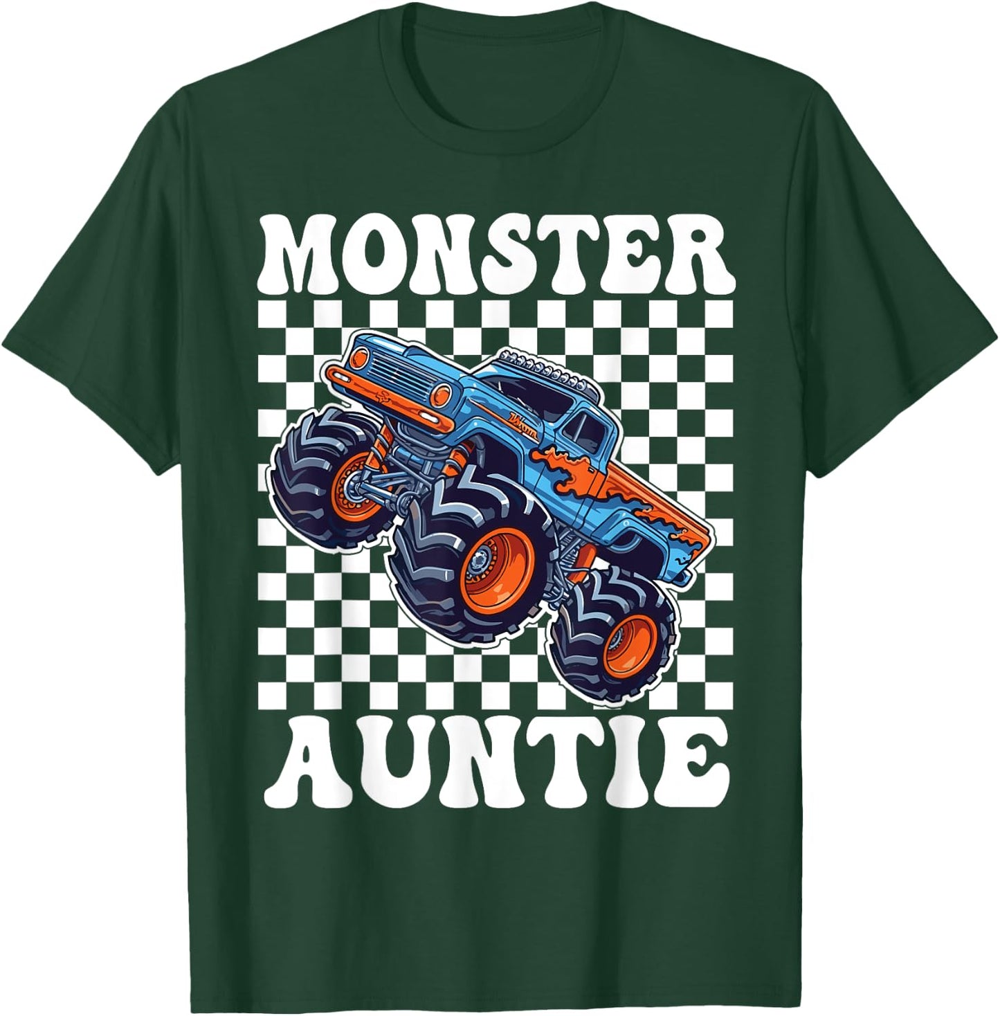 Monster Truck Auntie Monster Truck Are My Jam Truck Lovers T-Shirt - T-Shirt | Forest