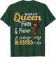 March Queen faith & favor Living My Blessed Life Black Afro T-Shirt - T-Shirt | Forest