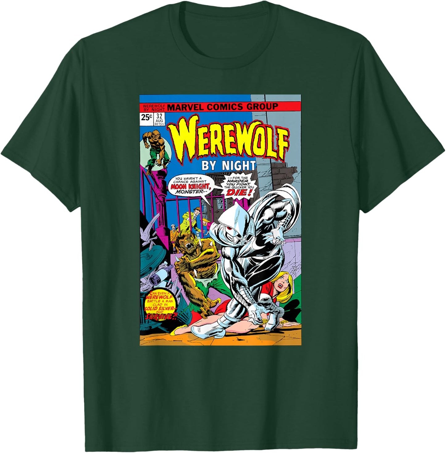 Marvel Moon Knight Werewolf by Night Vintage Comic Halloween T-Shirt - T-Shirt | Forest