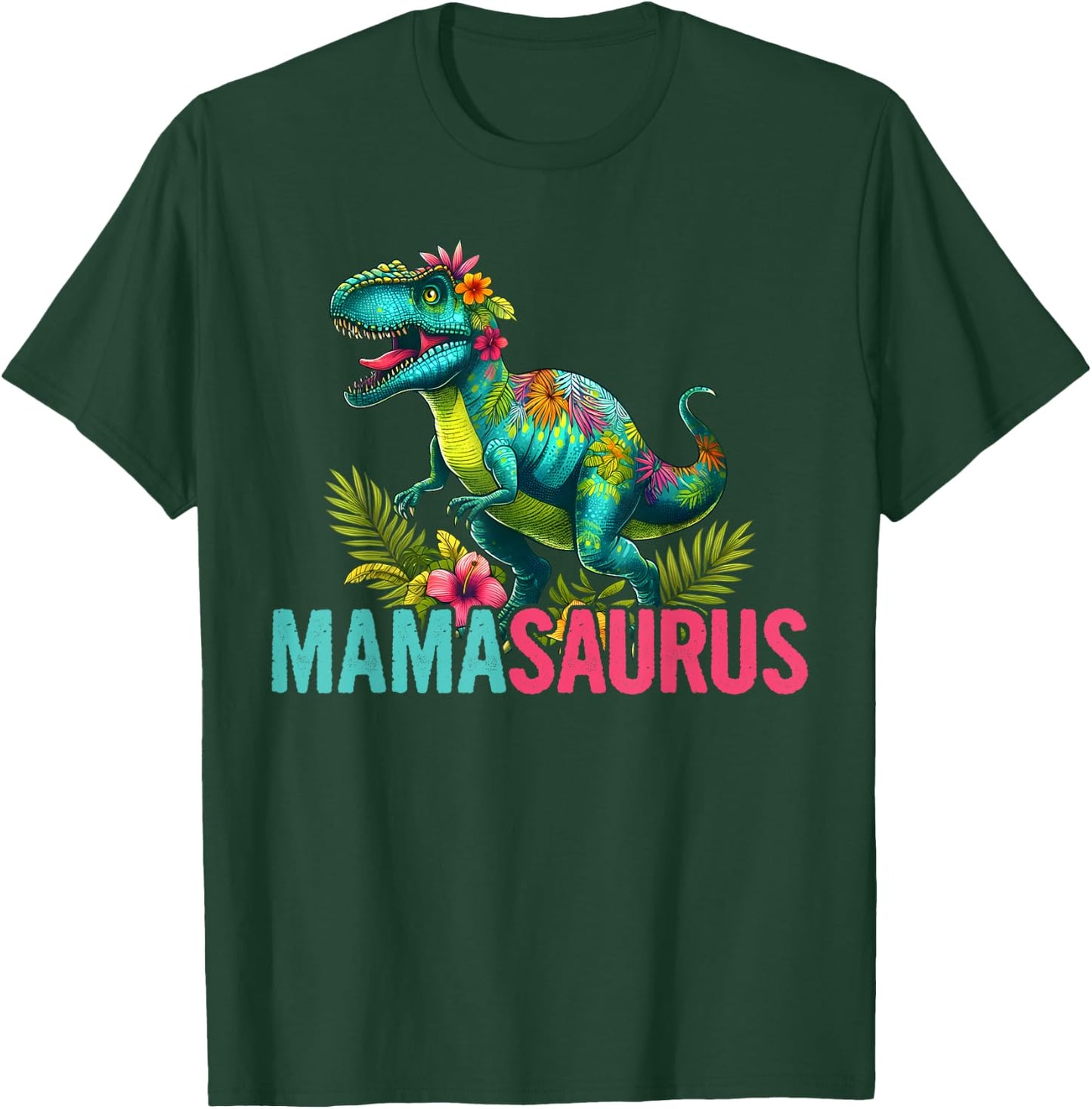 Mamasaurus Dinosaur Mama Saurus Family Matching Women T-Shirt - T-Shirt | Forest