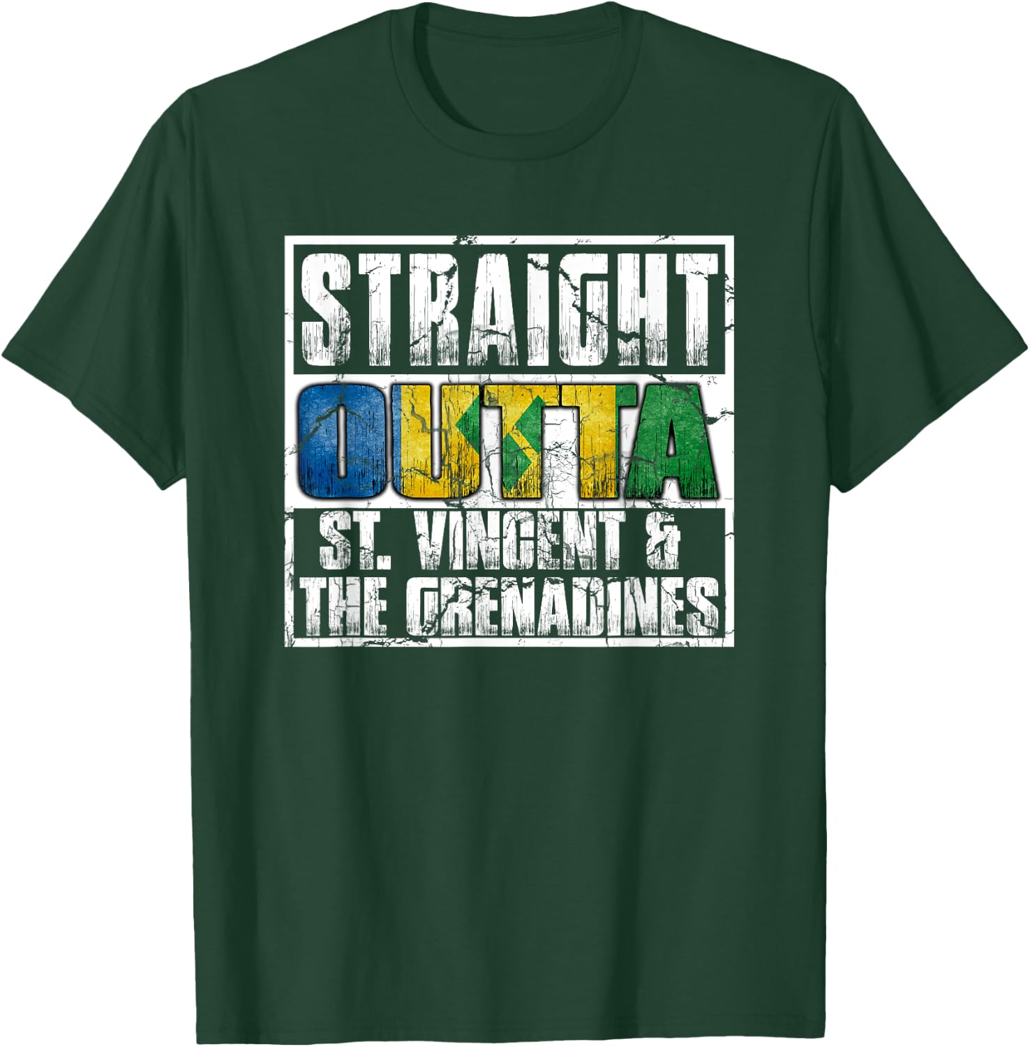 Straight Outta St Vincent and the Grenadines T-Shirt - T-Shirt | Forest