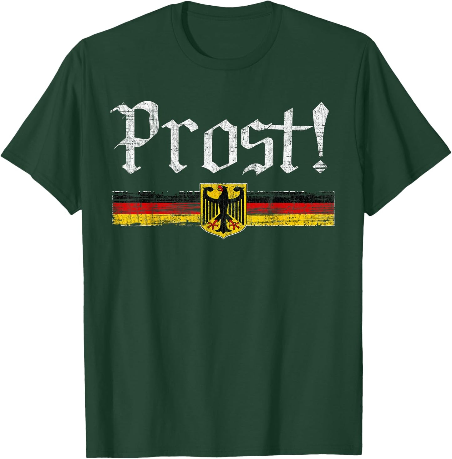 Oktoberfest Drinking Men Women Vintage German Flag Prost T-Shirt - T-Shirt | Forest