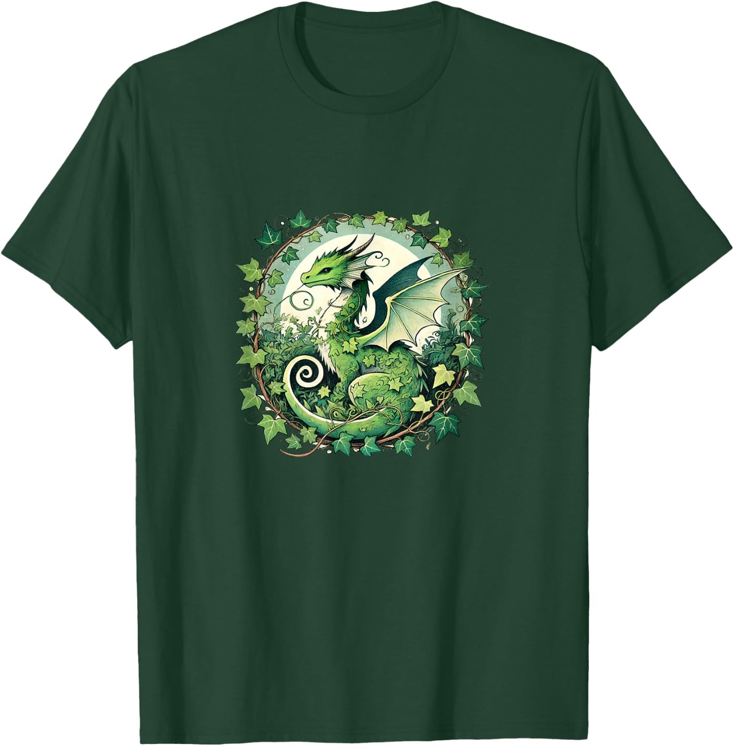 Green Ivy Dragon Nature lovers english ivy dragons T-Shirt - T-Shirt | Forest
