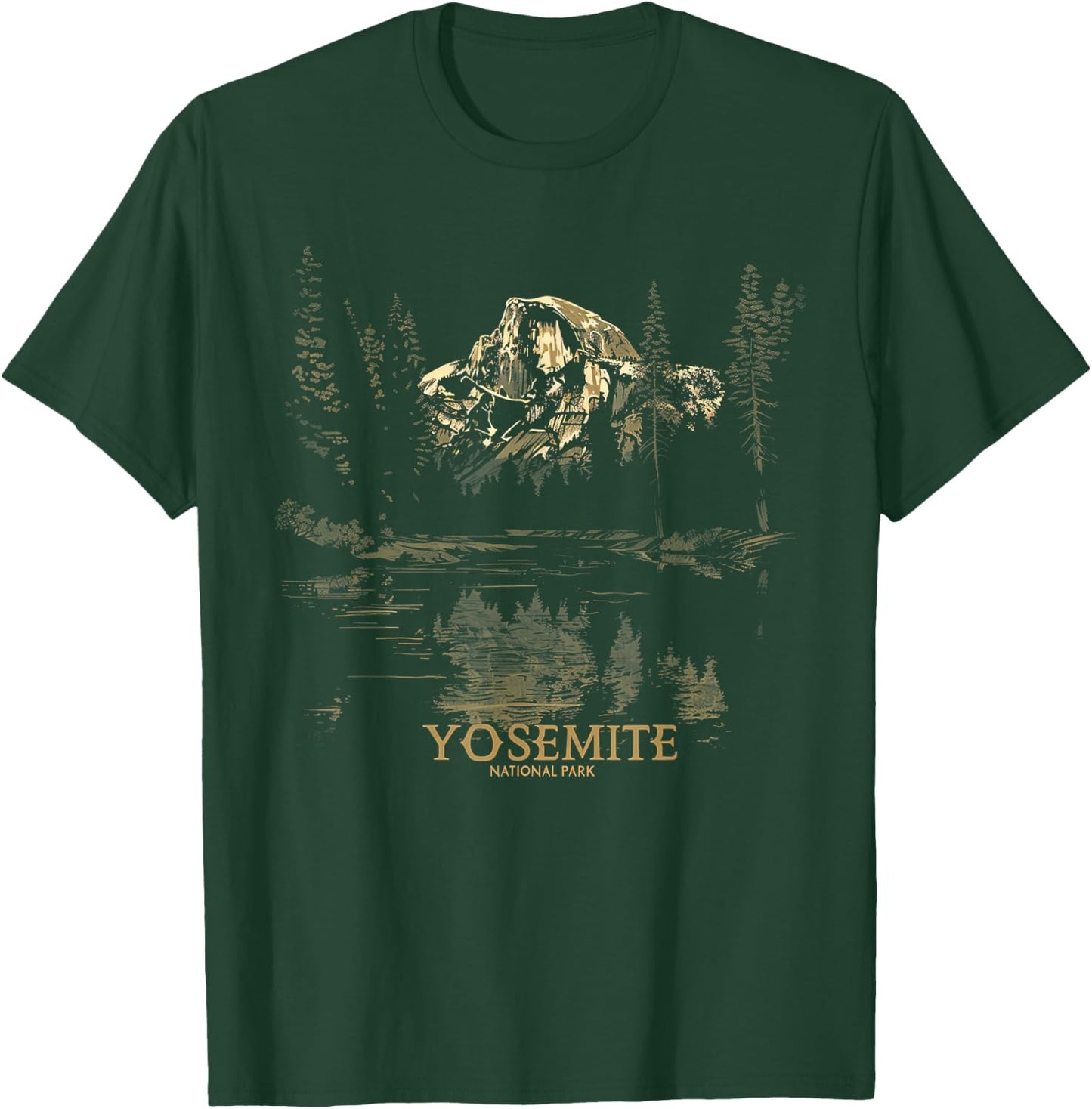 Yosemite - US National Park Vintage Men Women Kids Retro T-Shirt - T-Shirt | Forest