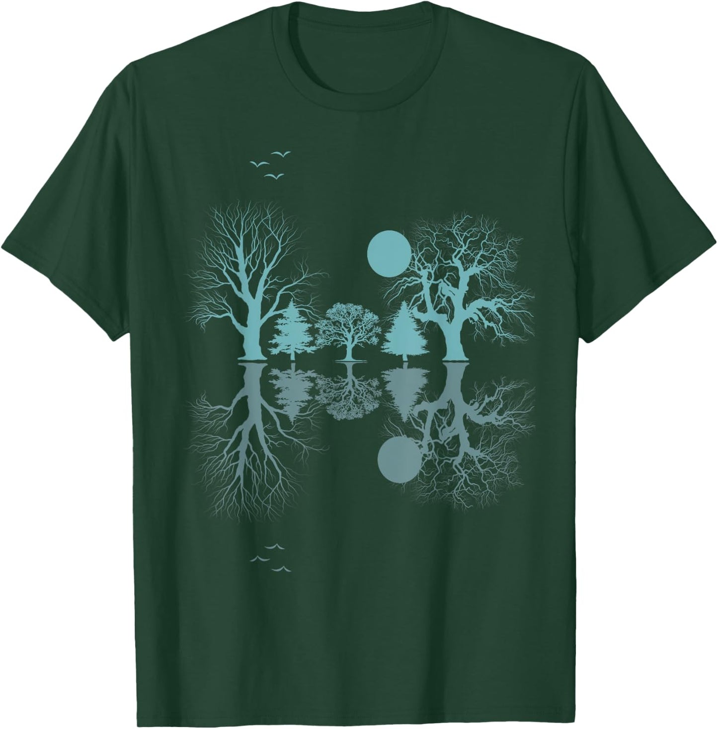 Wildlife Trees Outdoors Nature Retro Forest Vintage Graphic T-Shirt - T-Shirt | Forest
