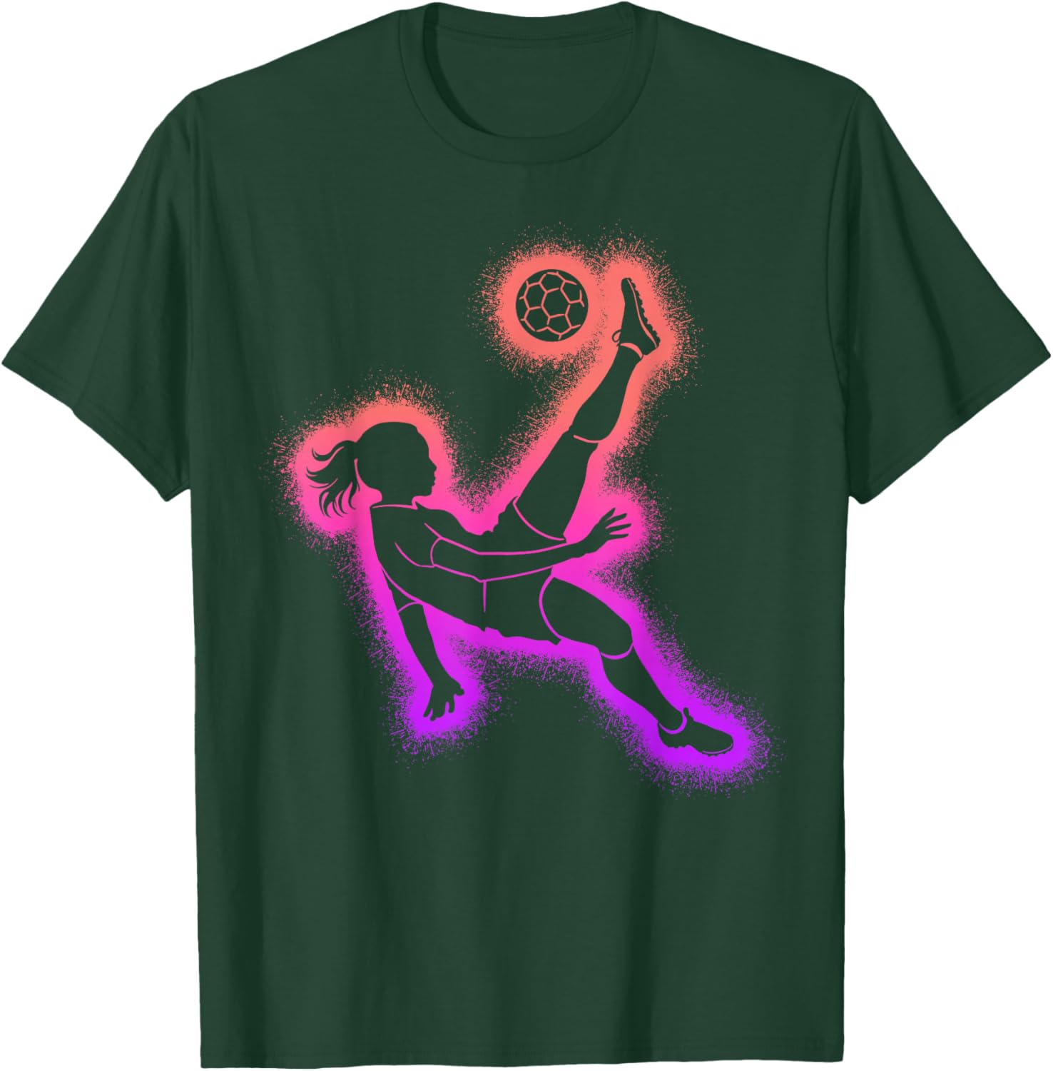 Soccer Player Girl Kids Women Soccer Girls T-Shirt - T-Shirt | Forest