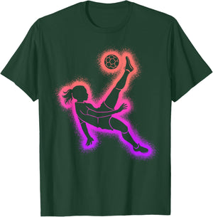 Soccer Player Girl Kids Women Soccer Girls T-Shirt - T-Shirt | Forest