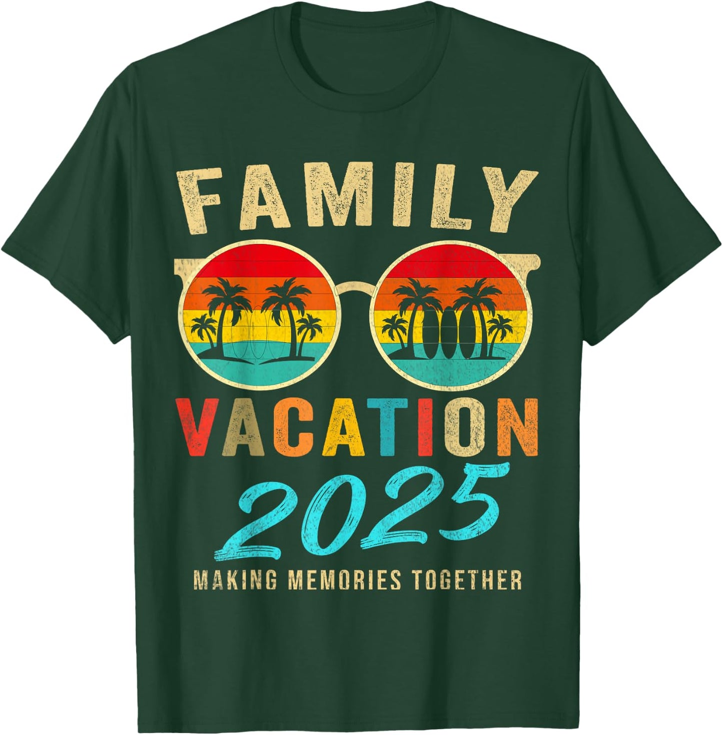 Family Vacation 2025 Beach Matching Summer Vacation 2025 T-Shirt - T-Shirt | Forest
