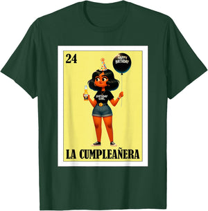 Funny Mexican Birthday Girl Design - La Cumpleañera T-Shirt - T-Shirt | Forest