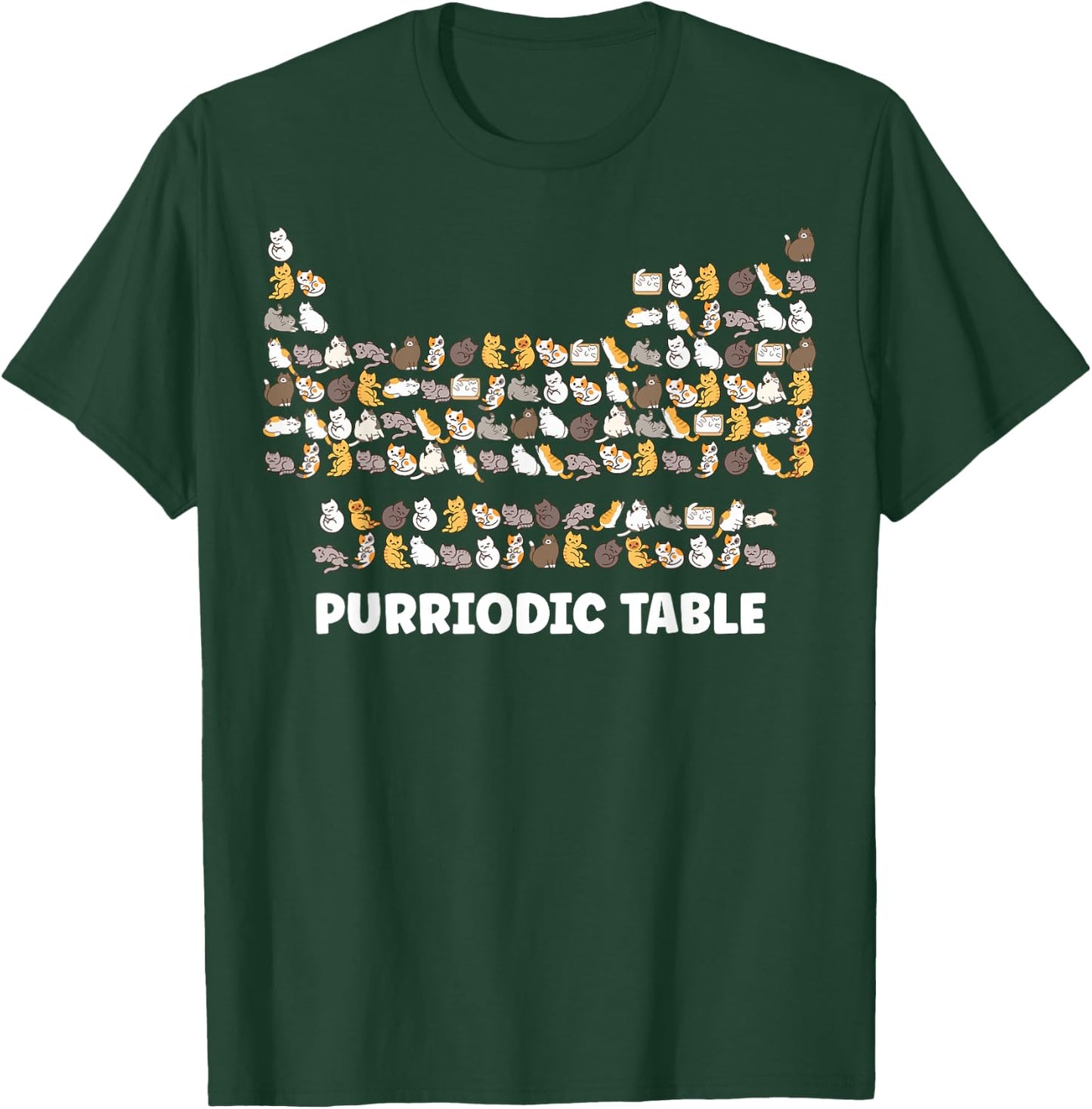 Cat Periodic Table Chemistry Science Gifts for Cat Dad Mom Women Kids T-Shirt - T-Shirt | Forest