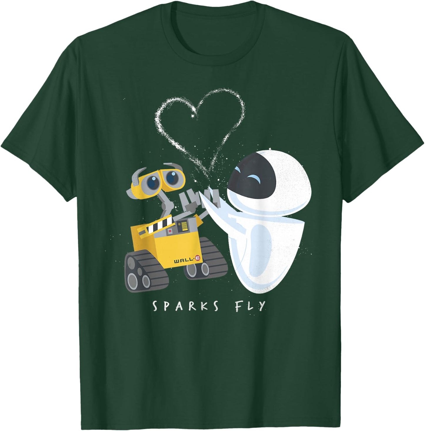 Disney Pixar Wall-E Eve Heart Sparks Fly T-Shirt - T-Shirt | Forest