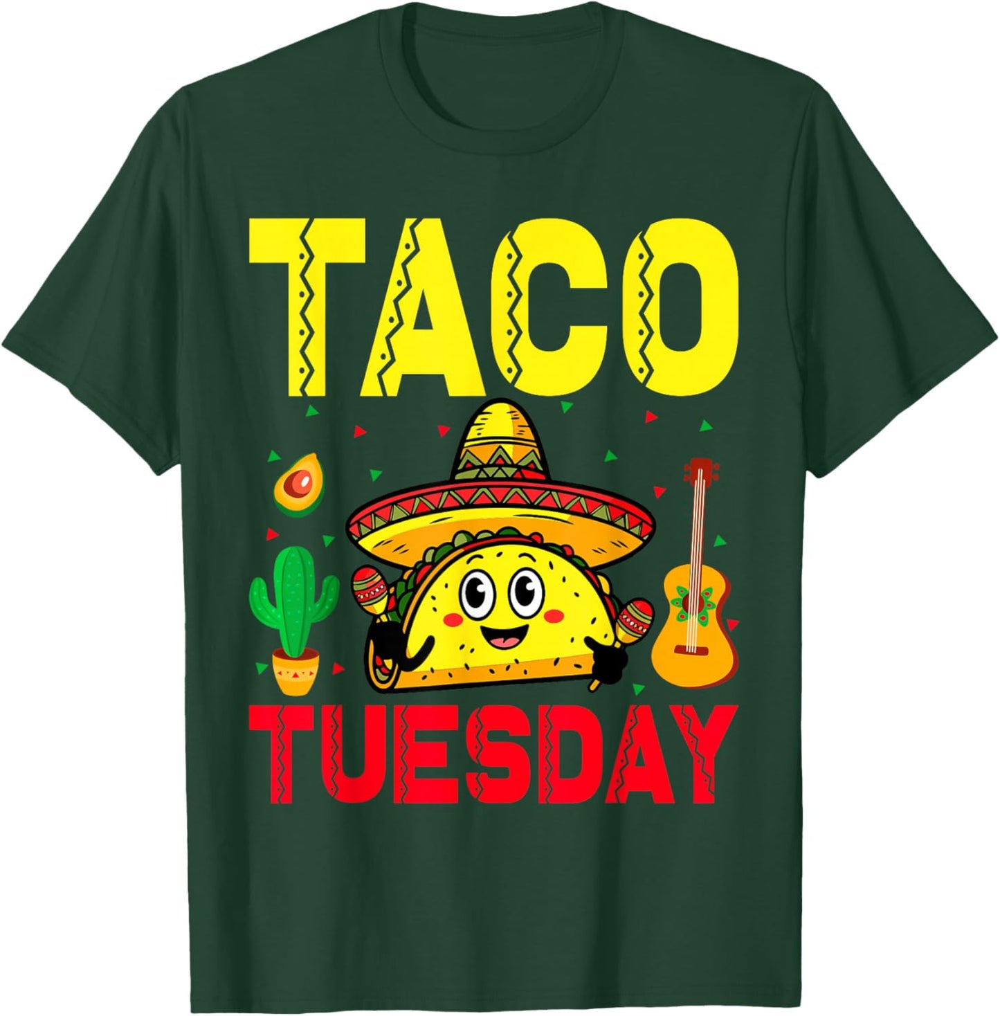 Funny Mexican Taco Lover Taco Tuesday Foodie Mexico Taco T-Shirt - T-Shirt | Forest