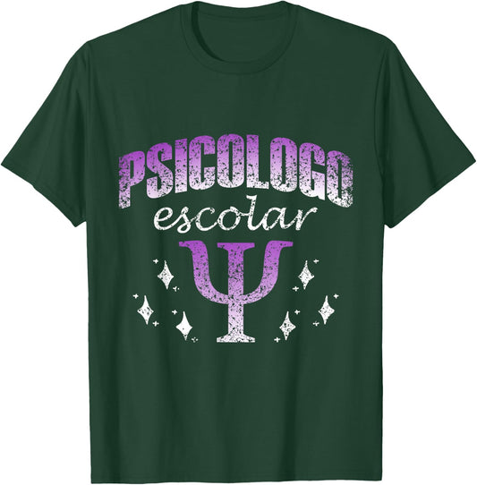 Psicologo Escolar Psychology Teacher School Psychologist T-Shirt - T-Shirt | Forest