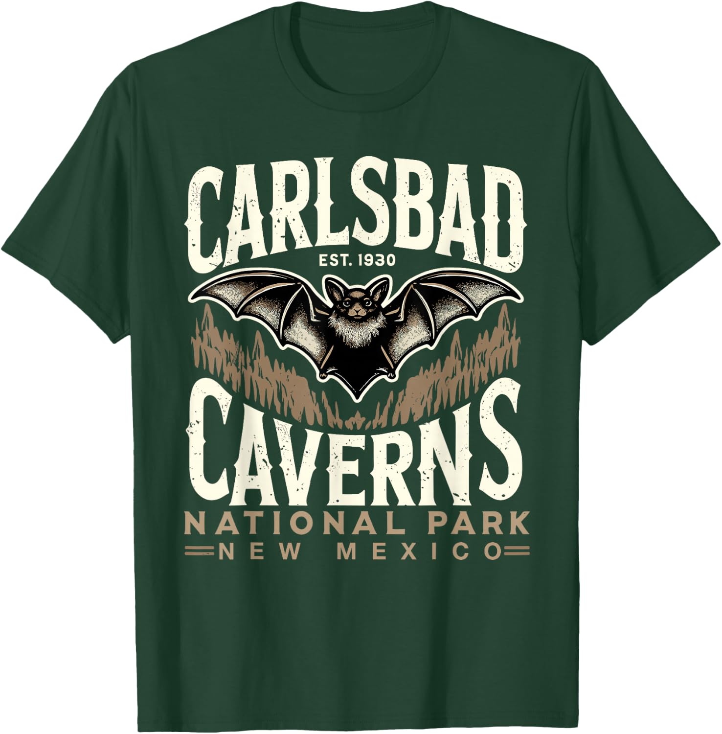 Carlsbad Caverns National Park Bat Carlsbad Souvenir T-Shirt - T-Shirt | Forest