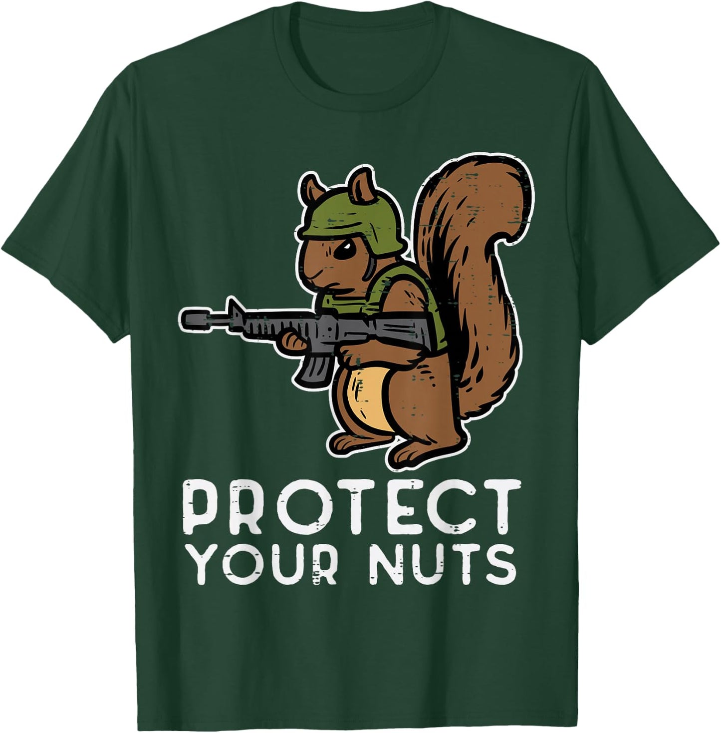 Squirrel Protect Your Nuts Funny Chipmunk Men Women Boy Kids T-Shirt - T-Shirt | Forest