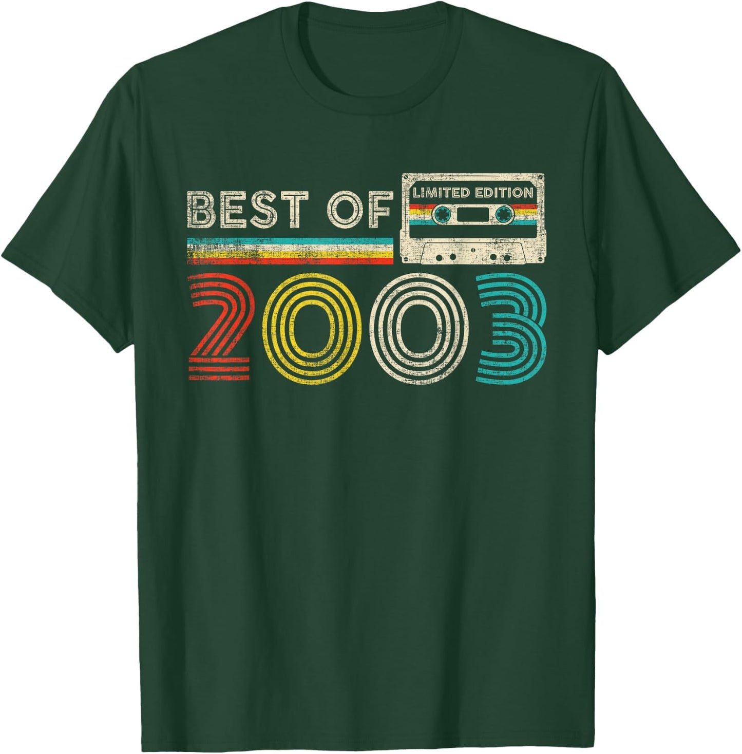 Best of 2003 22nd Birthday 22 Years Old Men Women Vintage T-Shirt - T-Shirt | Forest