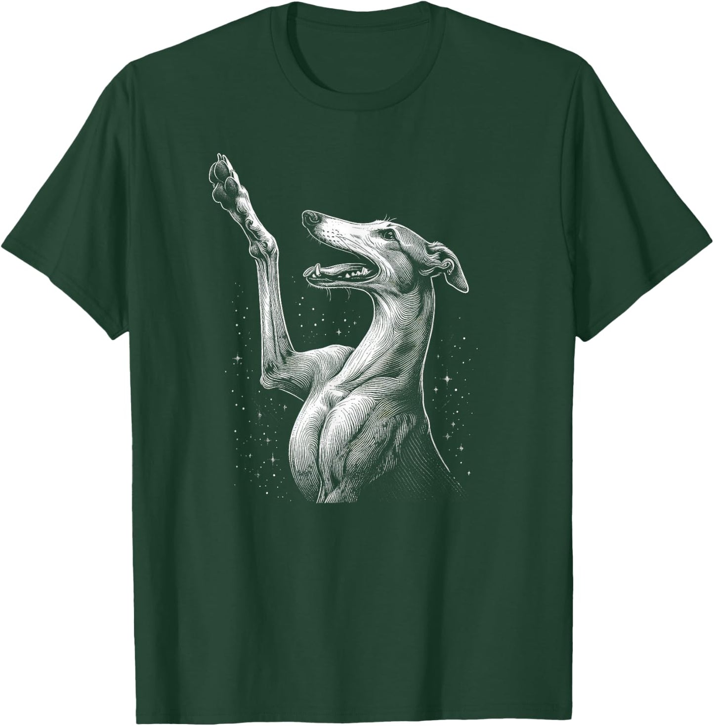 Greyhound Art Design and Men T-Shirt - T-Shirt | Forest