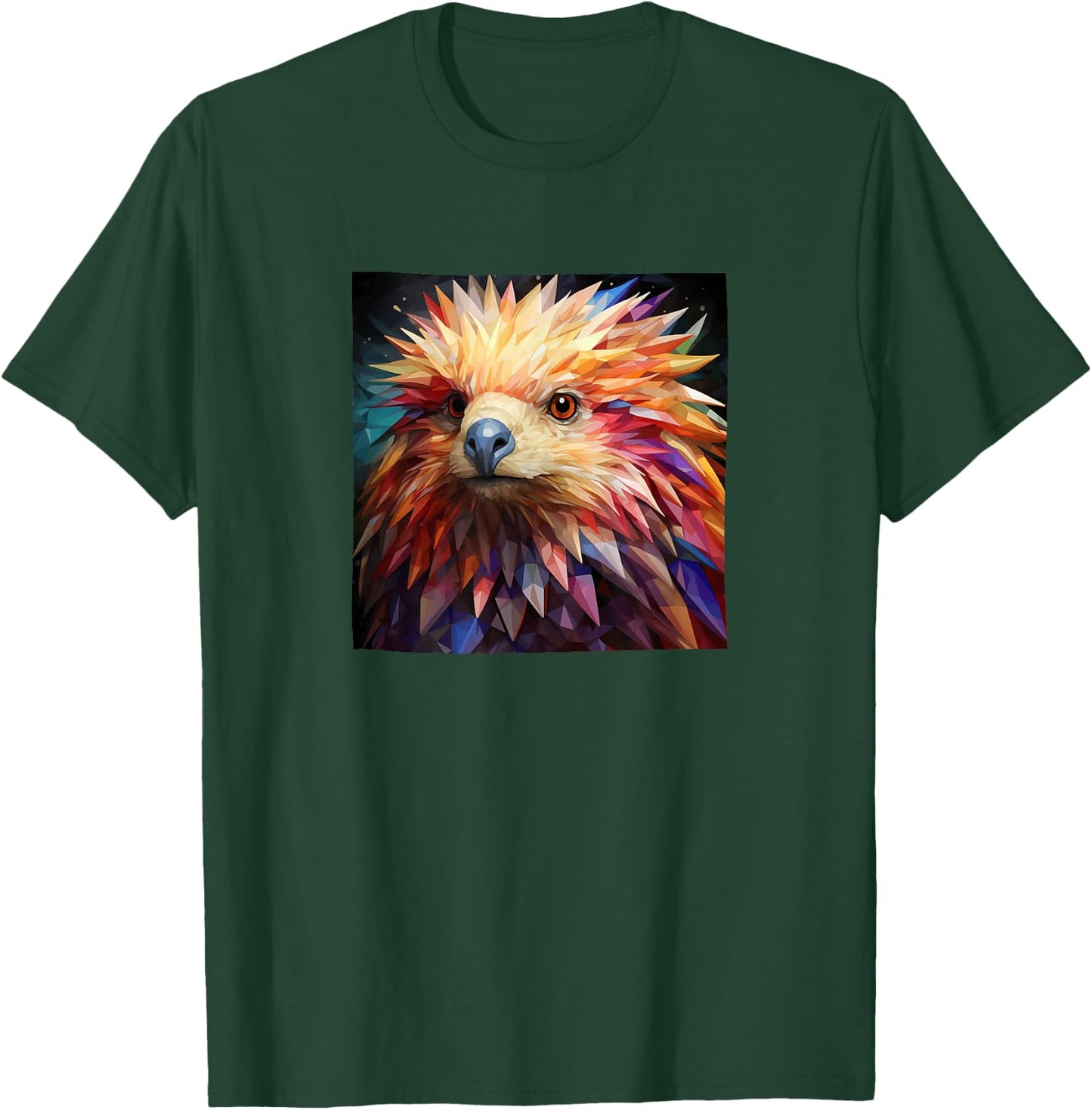 Porcupine Colorful Graphic T-Shirt - T-Shirt | Forest