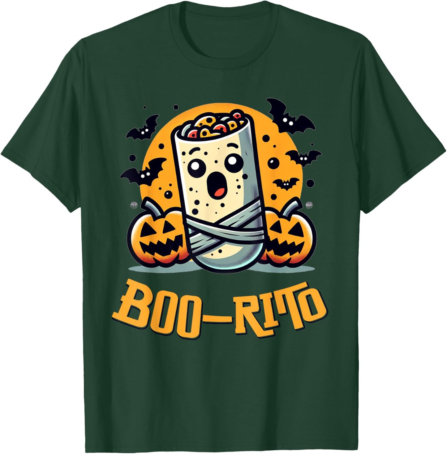 Boo-Rito Funny Mexican Burrito Halloween Costume T-Shirt - T-Shirt | Forest