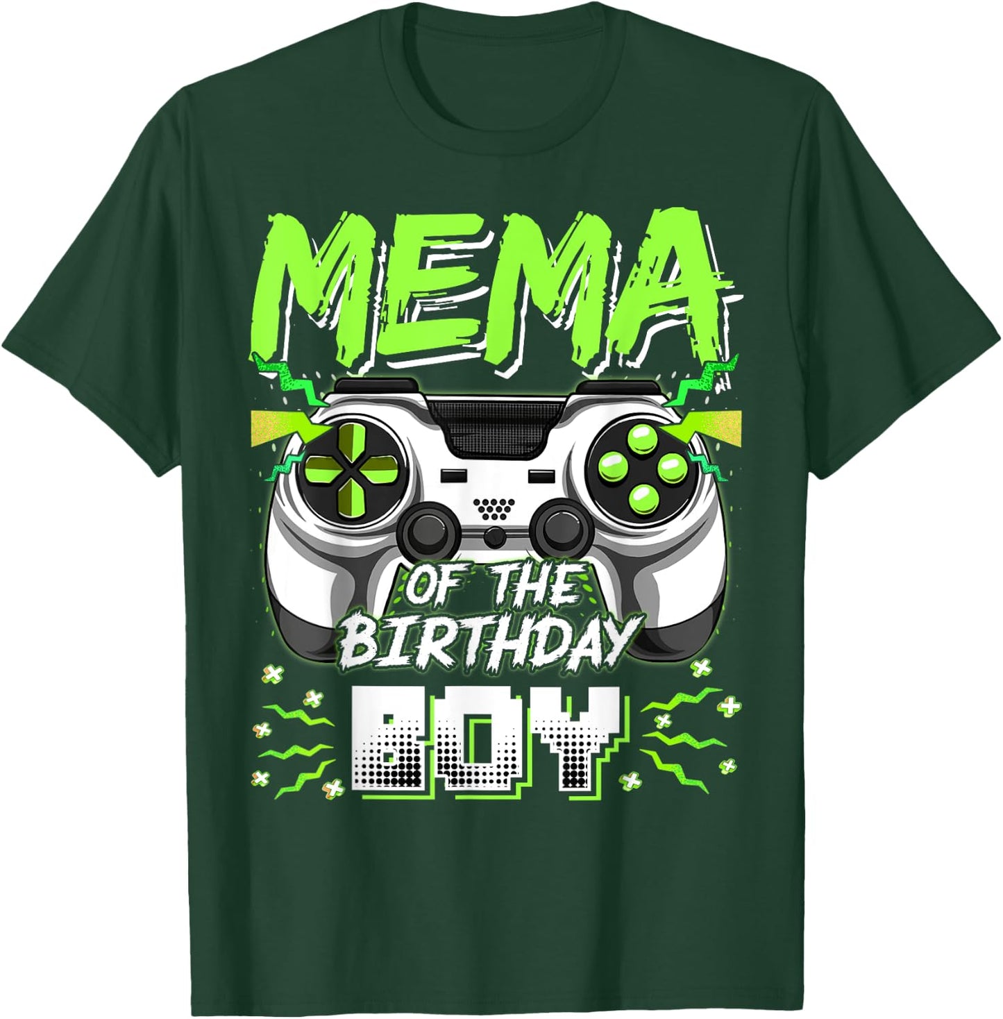 Mema Of The Birthday Boy Video Game Bday Party T-Shirt - T-Shirt | Forest
