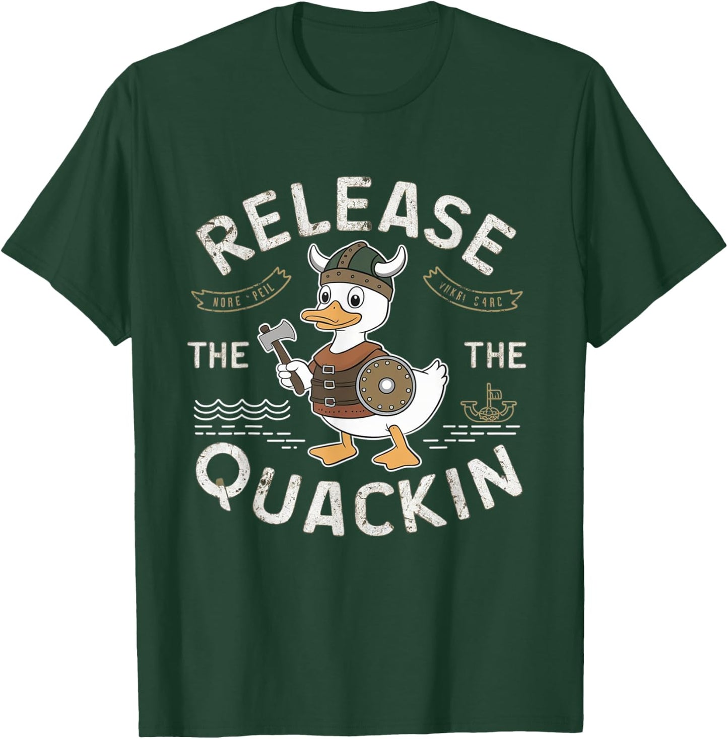 Release The Quackin Funny Duck Pun Funny T-Shirt - T-Shirt | Forest