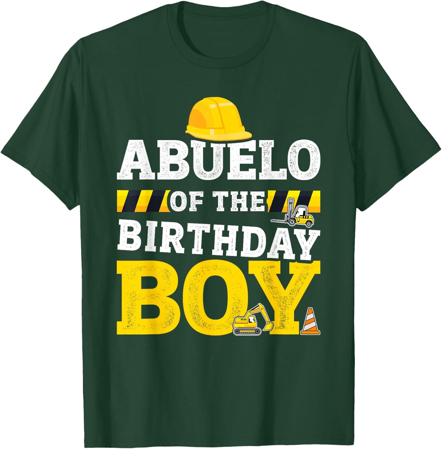 Abuelo of birthday boy matching family construction party T-Shirt - T-Shirt | Forest