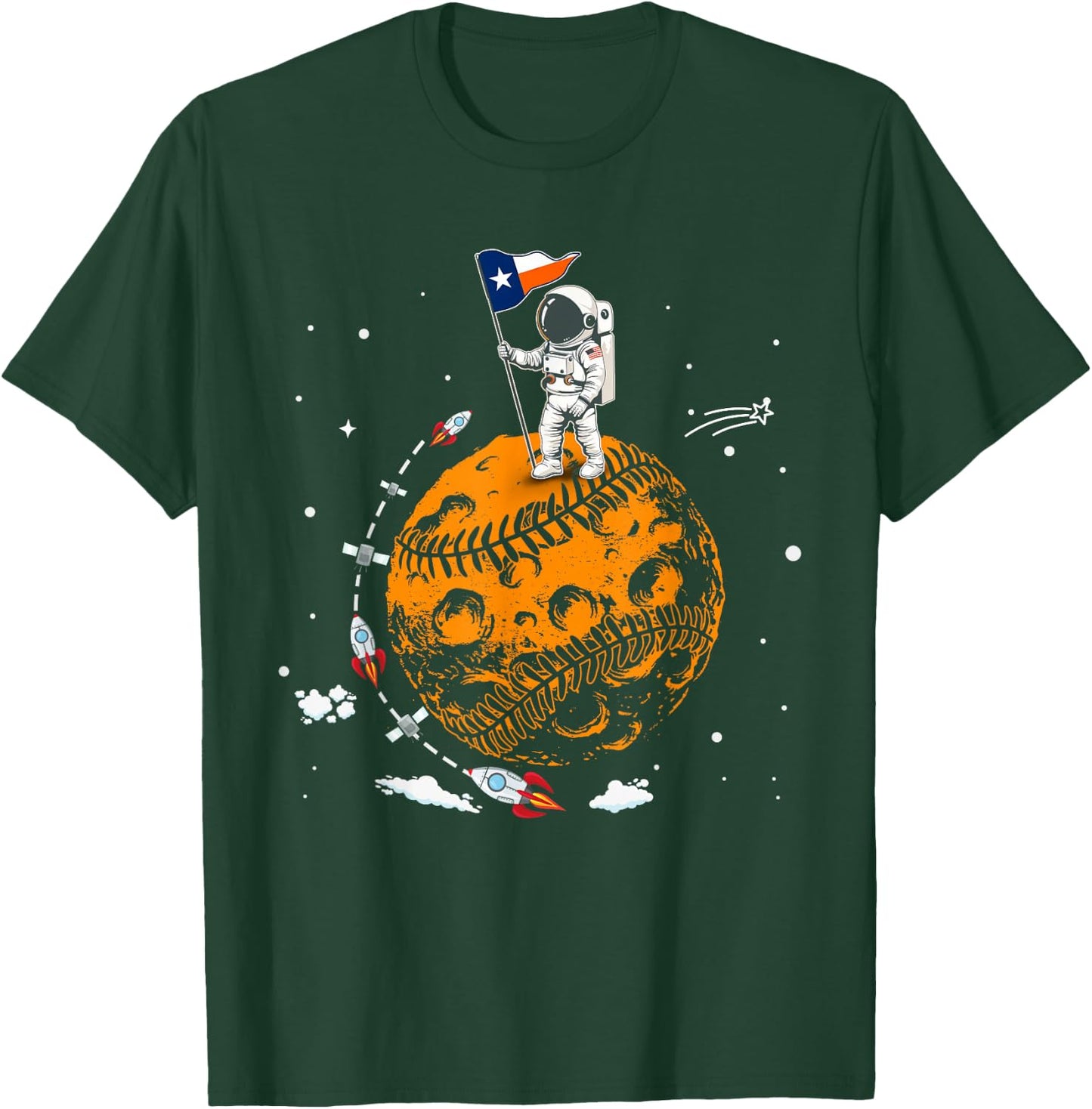 Inoa Shop Graphic First Name Houston Vintage Retro Name Astronaut , Small, Black T-Shirt - T-Shirt | Forest