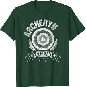 Archery Legend Vintage Bullseye Design T-Shirt - T-Shirt | Forest