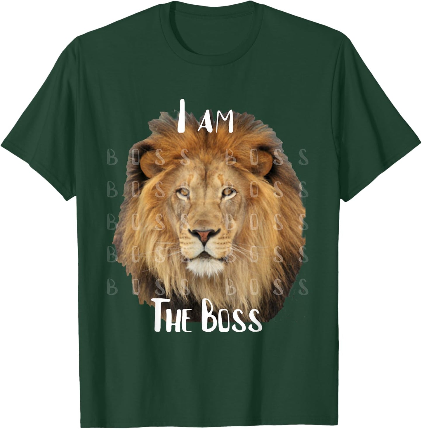 Cute Strong I Am The Boss Lion T-Shirt - T-Shirt | Forest