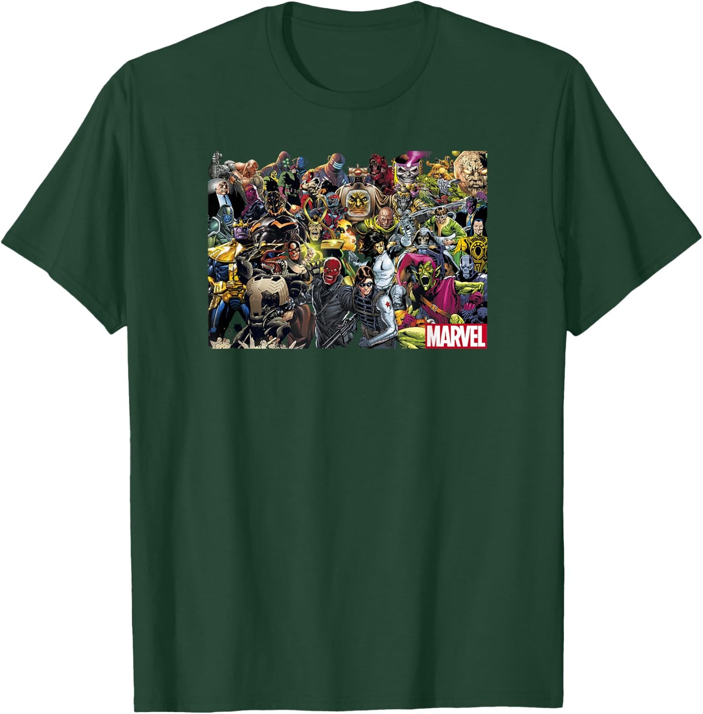 Marvel Retro Comics Villain Team Up Collage T-Shirt - T-Shirt | Forest
