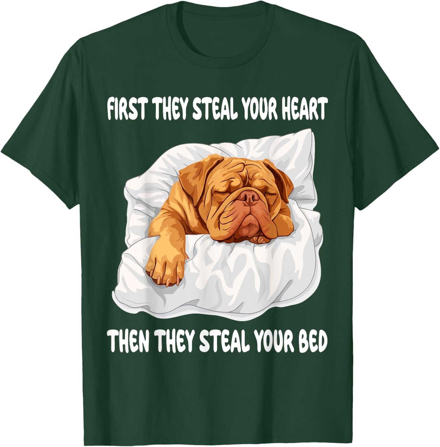 Dogue De Bordeaux Sleeping Pajamas Nightgown T-Shirt - T-Shirt | Forest