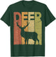Deer Hunt Vintage Deer Retro Designs -Adults Kids Deer Graphic Retro Throwback Lettering Black Small Short Sleeve T-Shirt - T-Shirt | Forest